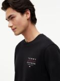 Μαύρο Βαμβακερό T-Shirt Με Λογότυπο Και Κλασική Λαιμόκοψη  Άνδρες
