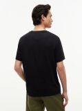 Μαύρο Βαμβακερό T-Shirt Με Λογότυπο Και Κλασική Λαιμόκοψη  Άνδρες