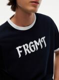 Μπλε Άνετο Βαμβακερό T-Shirt  Άνδρες