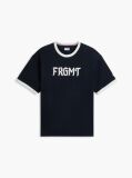 Μπλε Άνετο Βαμβακερό T-Shirt  Άνδρες