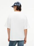 Μπεζ Άνετο Ξεθωριασμένο T-Shirt  Άνδρες