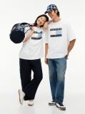 Μπεζ Άνετο Ξεθωριασμένο T-Shirt  Άνδρες
