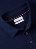 Blue Regular Waffle Long Sleeve Polo Shirt  Men