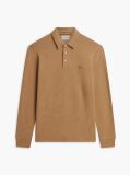 Brown Regular Waffle Long Sleeve Polo Shirt  Men