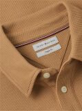 Brown Regular Waffle Long Sleeve Polo Shirt  Men