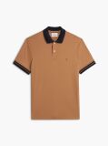 Brown Regular Fit Interlock Contrast Polo Shirt  Men