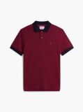 Red Regular Fit Interlock Contrast Polo Shirt  Men
