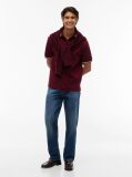 Red Relaxed Fit Foulard Jacquard Polo Shirt  Men