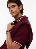 Red Relaxed Fit Foulard Jacquard Polo Shirt  Men