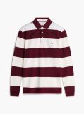 Multi Rugby Stripe Long Sleeve Polo Shirt  Men
