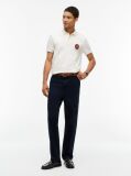 Beige Regular Fit Logo Interlock Knit Polo Shirt  Men