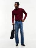 Red New York Label Pure Wool Jumper  Men