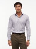 Multi New York Label Slim Fit Flex Collar Shirt  Men