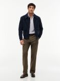 Multi New York Label Slim Fit Flex Collar Shirt  Men