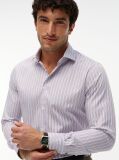 Multi New York Label Slim Fit Flex Collar Shirt  Men