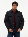 Black Packable Lightweight Shirt Jacket  Men