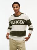 Multi Intarsia Logo Waffle Knit Relaxed Jumper  Men