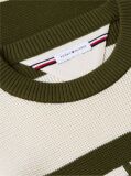 Multi Intarsia Logo Waffle Knit Relaxed Jumper  Men