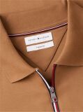 Brown Fluid Cotton Long Sleeve Polo Shirt  Men