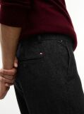 Black Denton Brushed Marl Straight Chinos  Men