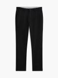 Black Denton Brushed Marl Straight Chinos  Men