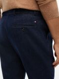 Blue Denton Brushed Marl Straight Chinos  Men
