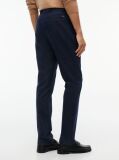 Blue Denton Brushed Marl Straight Chinos  Men