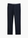 Blue Denton Brushed Marl Straight Chinos  Men