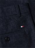Blue Denton Brushed Marl Straight Chinos  Men