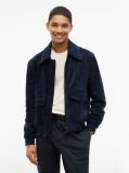 Blue New York Label Leather Zip-Thru Jacket  Men