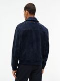 Blue New York Label Leather Zip-Thru Jacket  Men