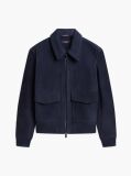 Blue New York Label Leather Zip-Thru Jacket  Men