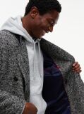 Grey New York Label Wool Blend Longline Coat  Men