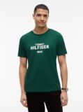 Green Contrast Logo Crew Neck Jersey T-Shirt  Men