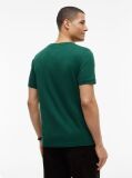 Green Contrast Logo Crew Neck Jersey T-Shirt  Men