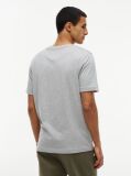 Grey Contrast Logo Crew Neck Jersey T-Shirt  Men