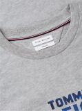 Grey Contrast Logo Crew Neck Jersey T-Shirt  Men