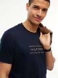 Μπλε T-Shirt Με Λογότυπο Και Interlock Πλέξη   Άνδρες