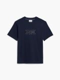 Μπλε T-Shirt Με Λογότυπο Και Interlock Πλέξη   Άνδρες