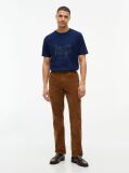 Μπλε Βαμβακερό T-Shirt Με Tonal Σχέδιο  Άνδρες