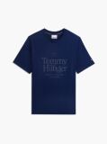 Μπλε Βαμβακερό T-Shirt Με Tonal Σχέδιο  Άνδρες