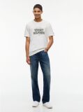 Μπεζ Βαμβακερό T-Shirt Με Varsity Λογότυπο  Άνδρες