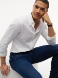 Blue Denton Slim Straight Faded Jeans  Men