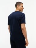 Blue Embossed Logo Interlock Knit T-Shirt  Men
