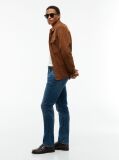 Blue Denton Slim Straight Whiskered Jeans  Men