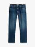 Blue Denton Slim Straight Whiskered Jeans  Men
