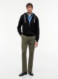 Black Flag Embroidery Fleece Zip-Thru Hoody  Men