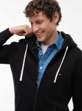 Black Flag Embroidery Fleece Zip-Thru Hoody  Men