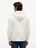 Beige Flag Embroidery Fleece Zip-Thru Hoody  Men