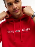 Red Logo Fleece Drawstring Hoody  Men